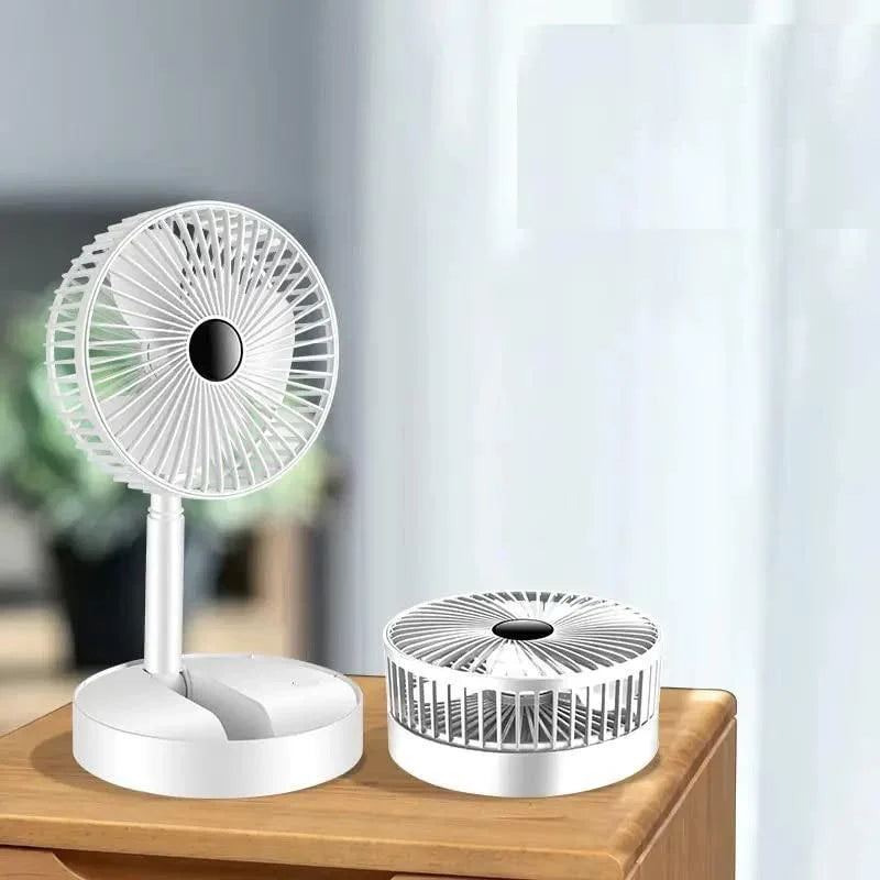 Foldable Fan - Powerful & Rechargeable by RetroGoods (Premium Quality)