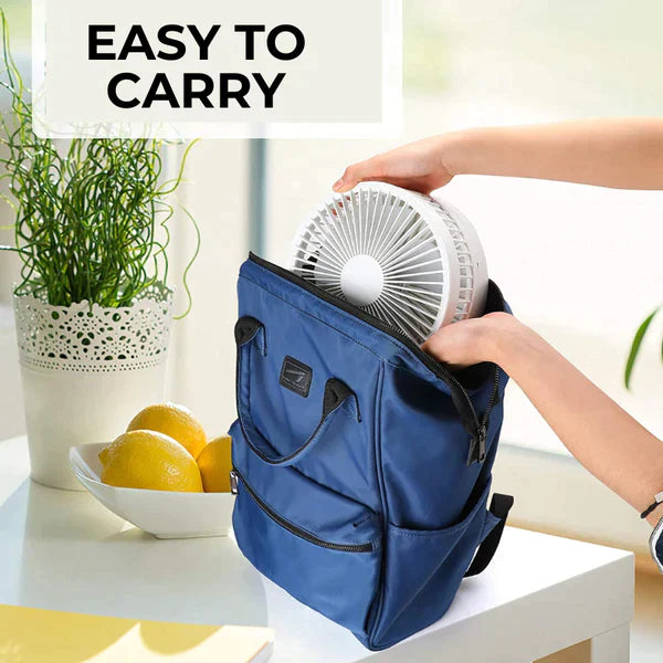 Foldable Fan - Powerful & Rechargeable by RetroGoods (Premium Quality)