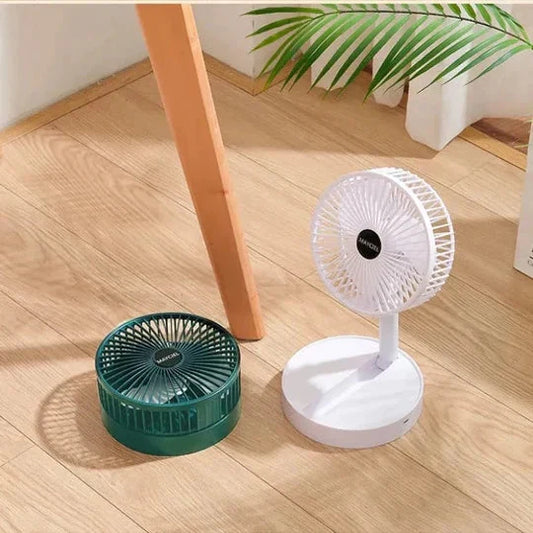 Foldable Fan - Powerful & Rechargeable by RetroGoods (Premium Quality)