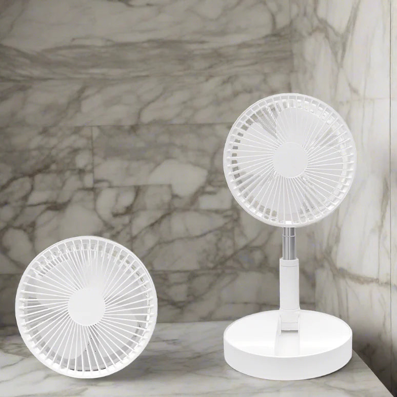 Foldable Fan - Powerful & Rechargeable by RetroGoods (Premium Quality)